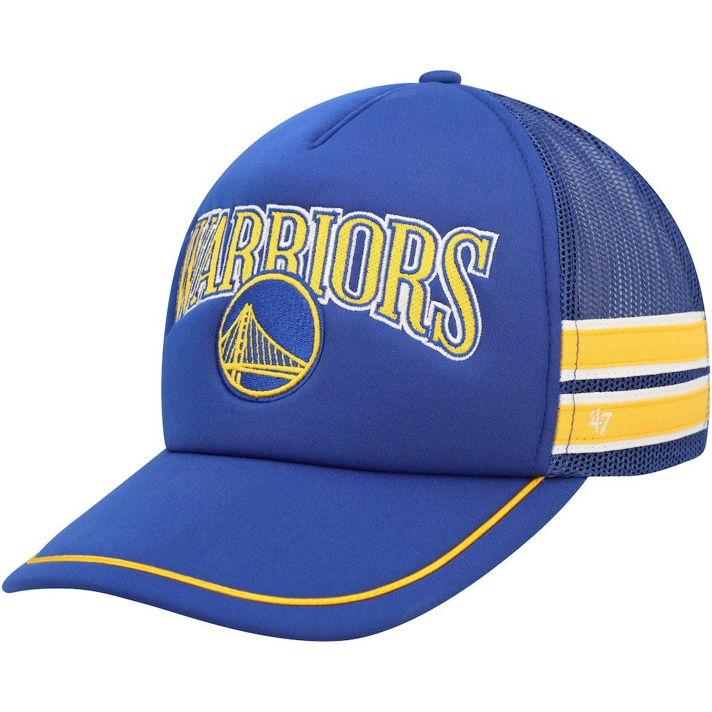 Golden State Warriors '47 Sidebrand Stripes Trucker Adjustable Hat Royal