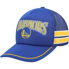 Golden State Warriors '47 Sidebrand Stripes Trucker Adjustable Hat Royal