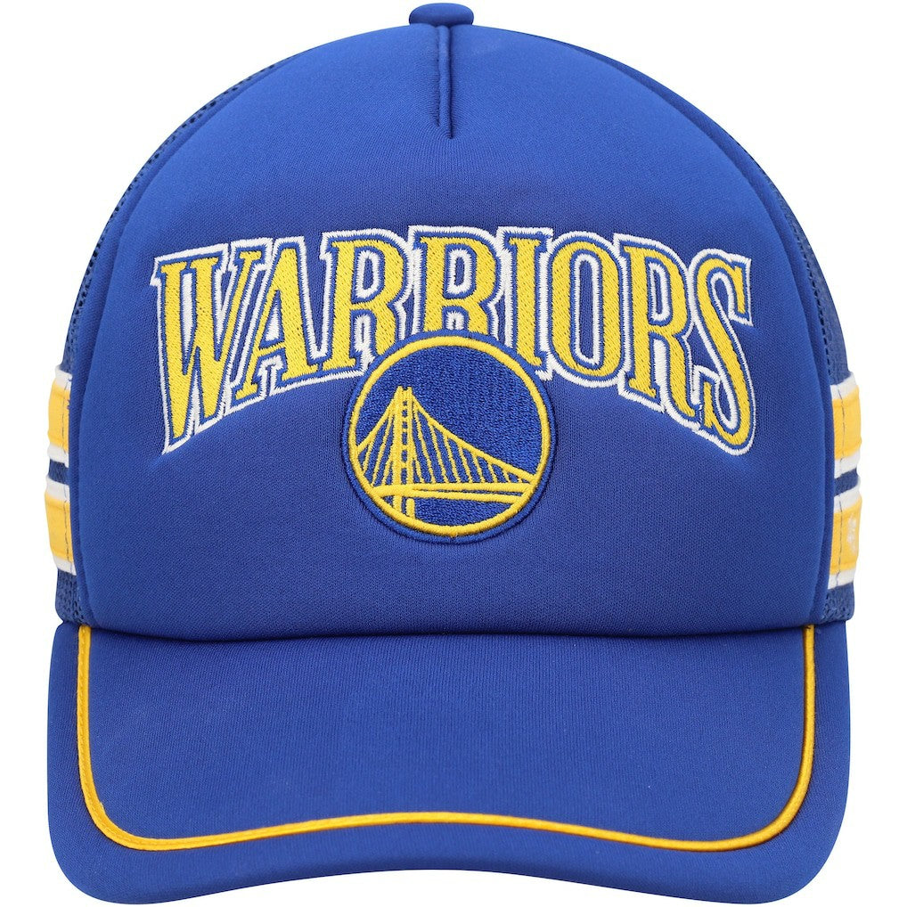 Golden State Warriors '47 Sidebrand Stripes Trucker Adjustable Hat Royal