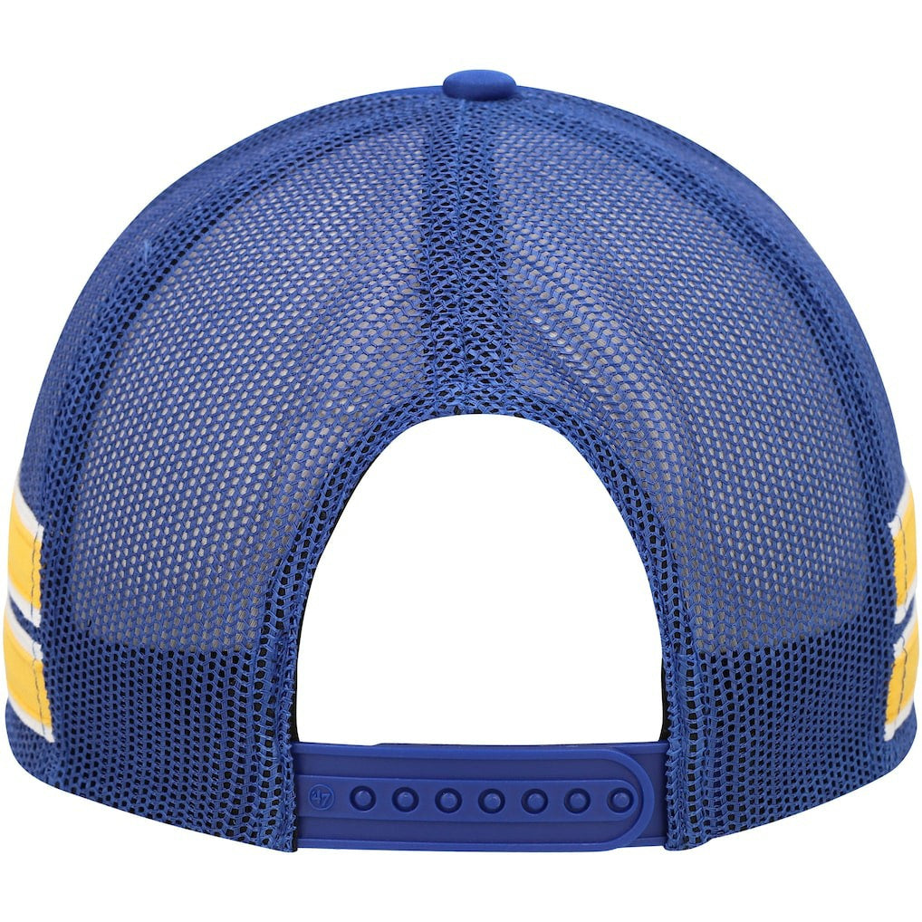 Golden State Warriors '47 Sidebrand Stripes Trucker Adjustable Hat Royal