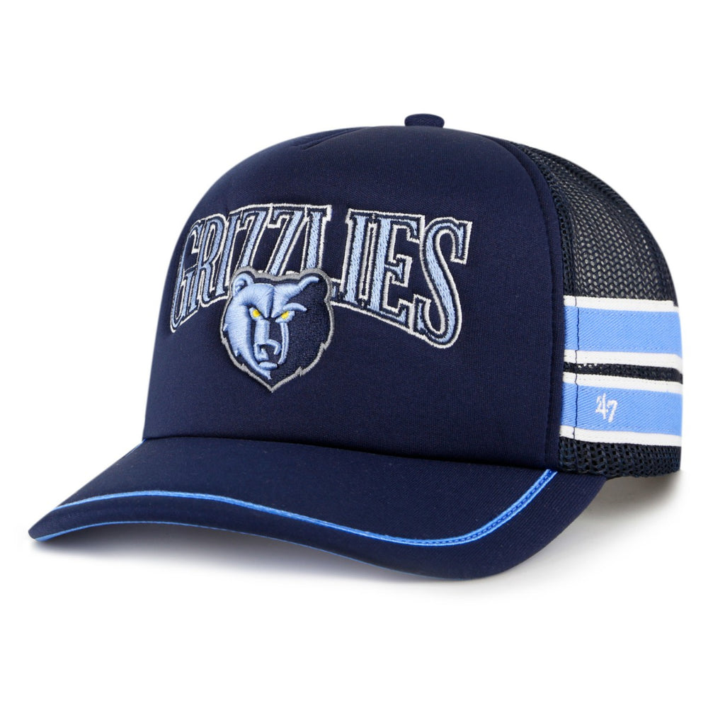Memphis Grizzlies '47 Sidebrand Stripes Trucker Adjustable Hat Navy