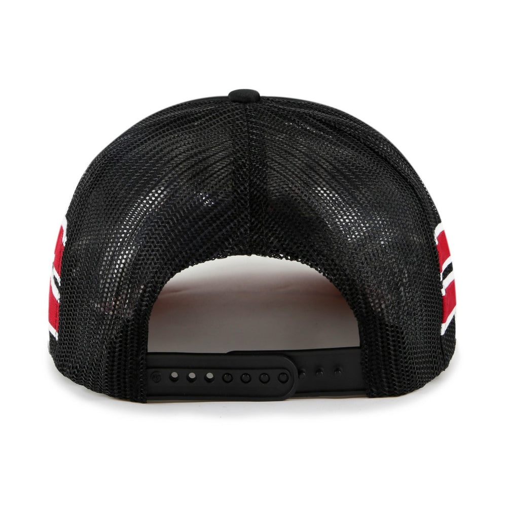 Miami Heat '47 Sidebrand Stripes Trucker Adjustable Hat Black