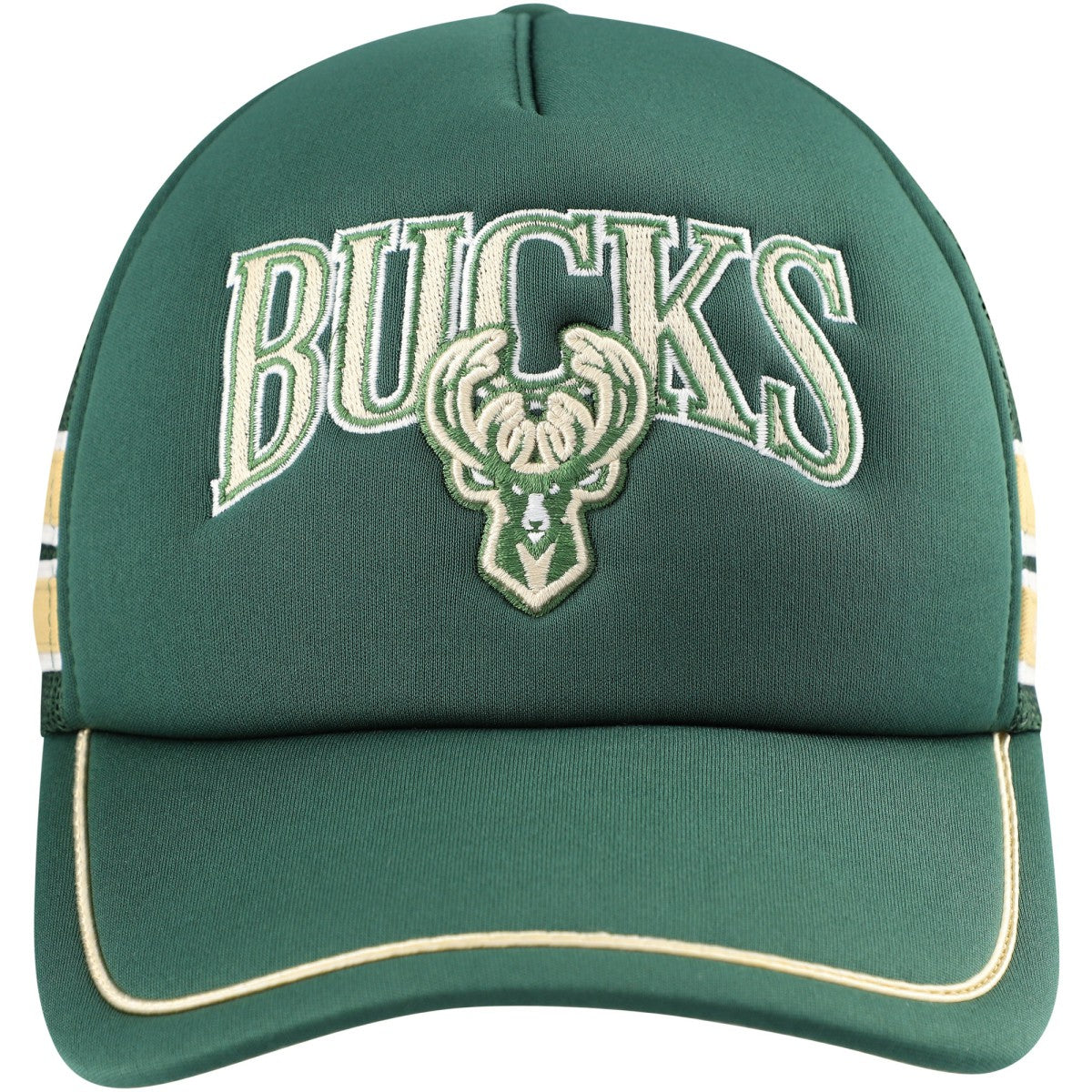 Milwaukee Bucks '47 Sidebrand Stripes Trucker Adjustable Hat Hunter Green
