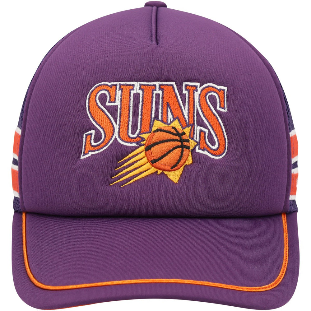 Phoenix Suns '47 Sidebrand Stripes Trucker Adjustable Hat Purple