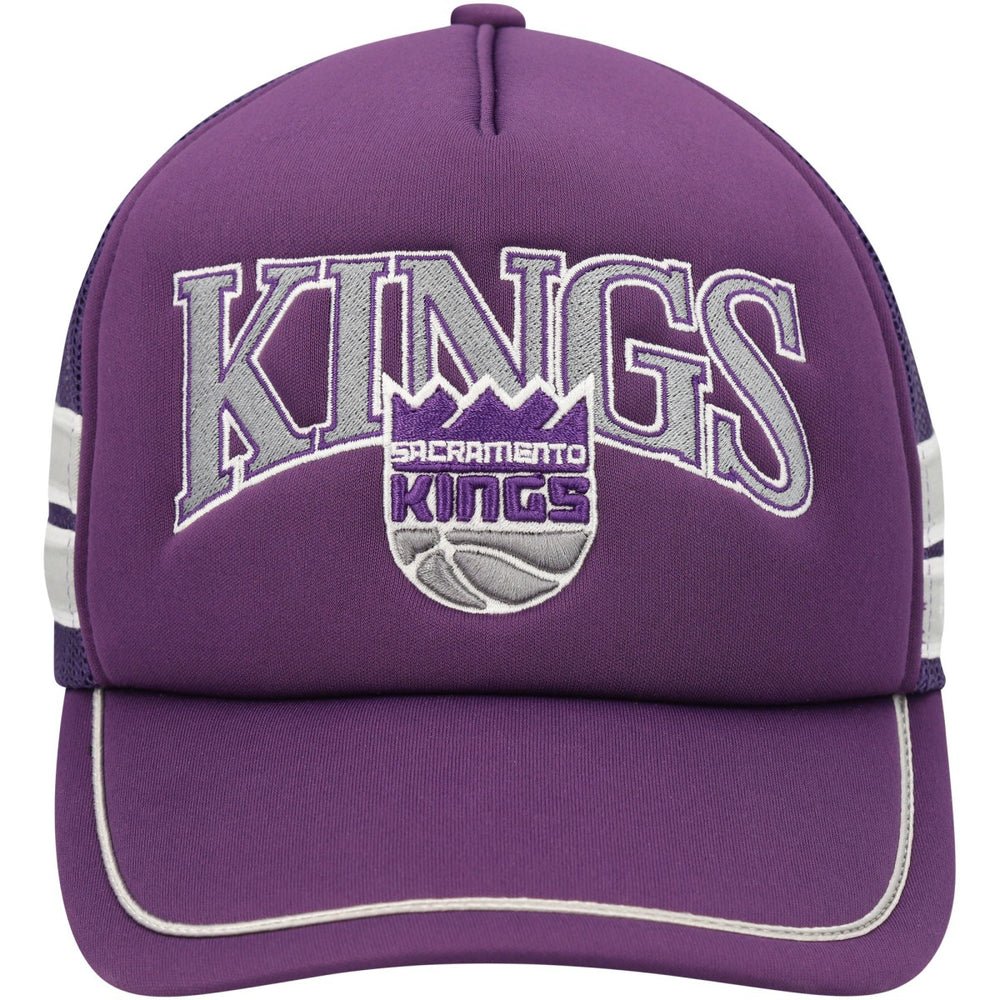 Sacramento Kings '47 Sidebrand Stripes Trucker Adjustable Hat Purple