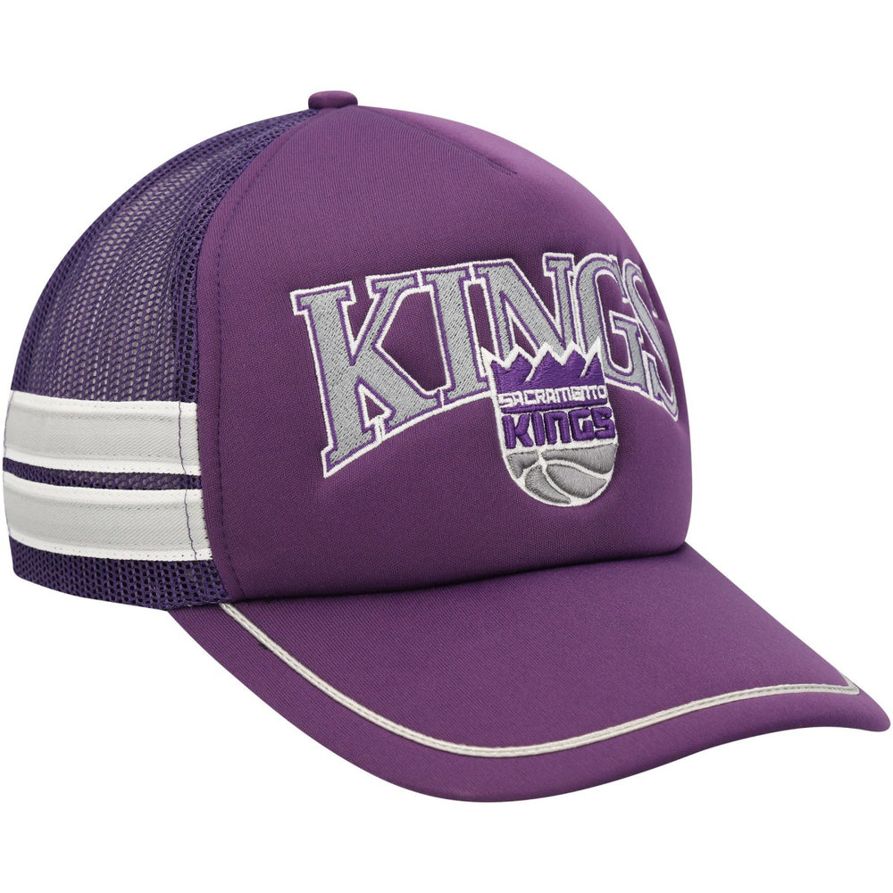 Sacramento Kings '47 Sidebrand Stripes Trucker Adjustable Hat Purple