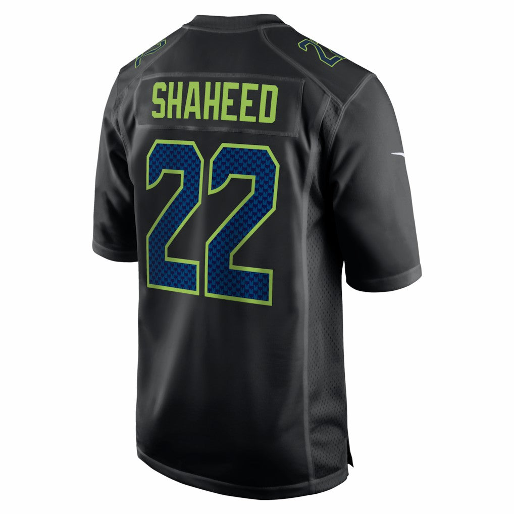 Rashid Shaheed Seattle Seahawks Super Bowl LX Patch Carbon Fashion Game Jersey Black