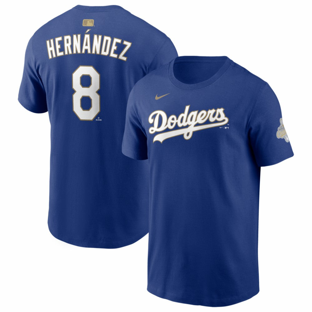Enrique Hernández Los Angeles Dodgers Nike 2026 Gold Collection Player Name & Number T-Shirt - Navy T-shirts
