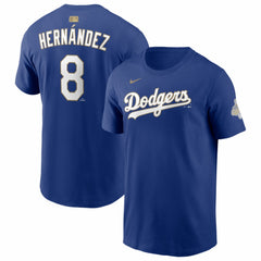 Enrique Hernández Los Angeles Dodgers Nike 2026 Gold Collection Player Name & Number T-Shirt - Navy T-shirts