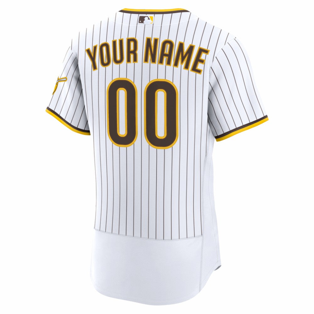 San Diego Padres Nike Home Authentic Custom Jersey - White Jerseys