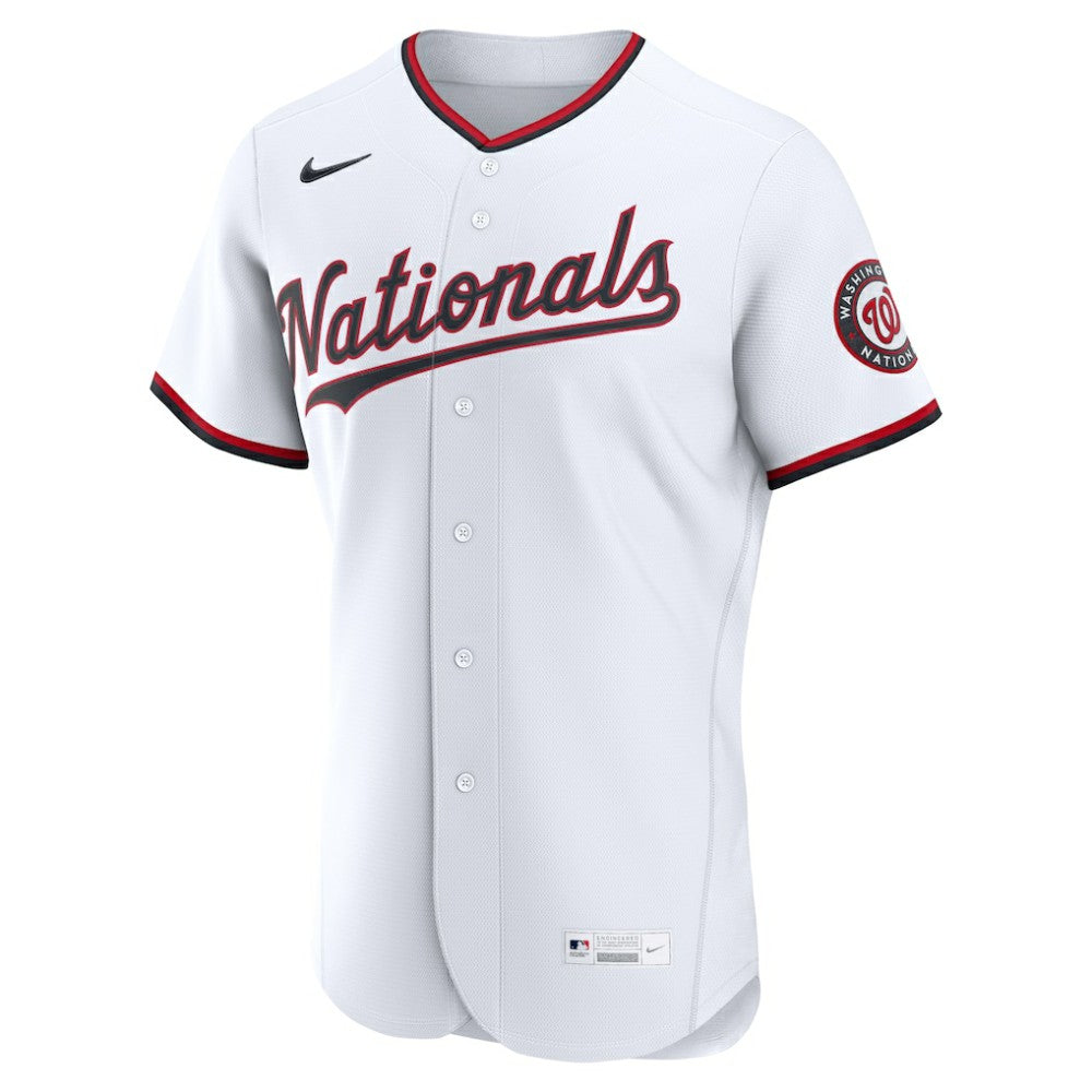 Washington Nationals Nike Home Authentic Custom Jersey - White Jerseys