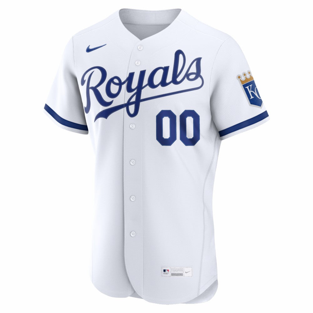 Kansas City Royals Nike Home Authentic Custom Jersey - White Jerseys