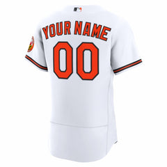 Baltimore Orioles Nike Home Authentic Custom Jersey - White Jerseys