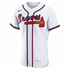 Atlanta Braves Nike Home Authentic Custom Jersey - White Jerseys