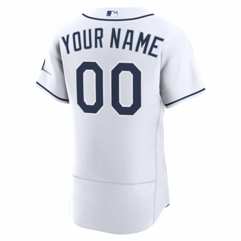Tampa Bay Rays Nike Home Authentic Custom Jersey - White Jerseys