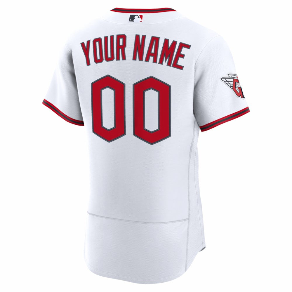 Cleveland Guardians Nike Home Authentic Custom Jersey - White Jerseys