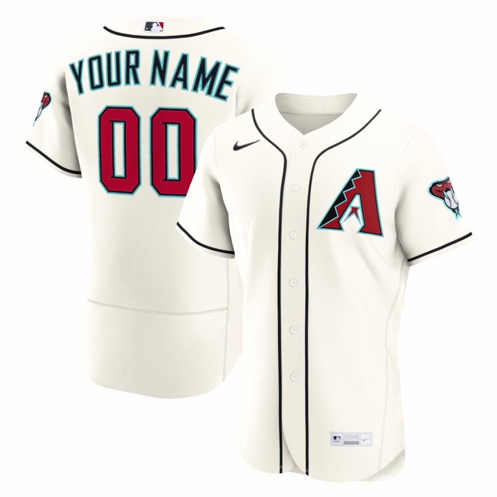 Arizona Diamondbacks Nike Home Authentic Custom Jersey - Cream Jerseys
