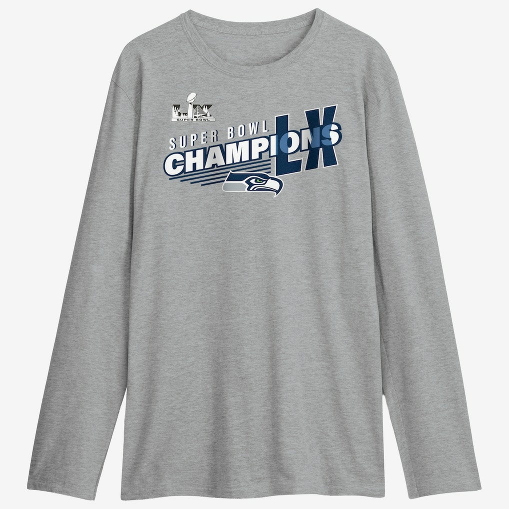 Seattle Seahawks Super Bowl LX Champions Best Teammates Roster Long Sleeve T-Shirt Steel
