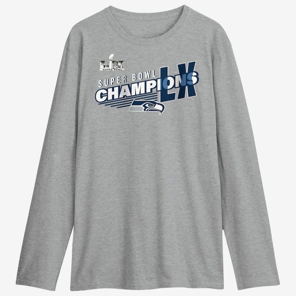 Seattle Seahawks Super Bowl LX Champions Best Teammates Roster Long Sleeve T-Shirt Steel
