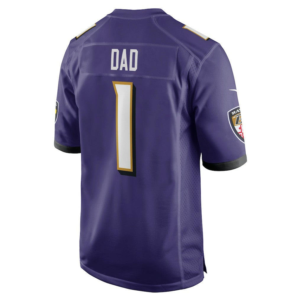 Number 1 Dad Baltimore Ravens Game Jersey Purple