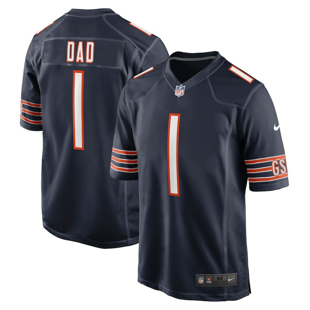 Number 1 Dad Chicago Bears Game Jersey Navy