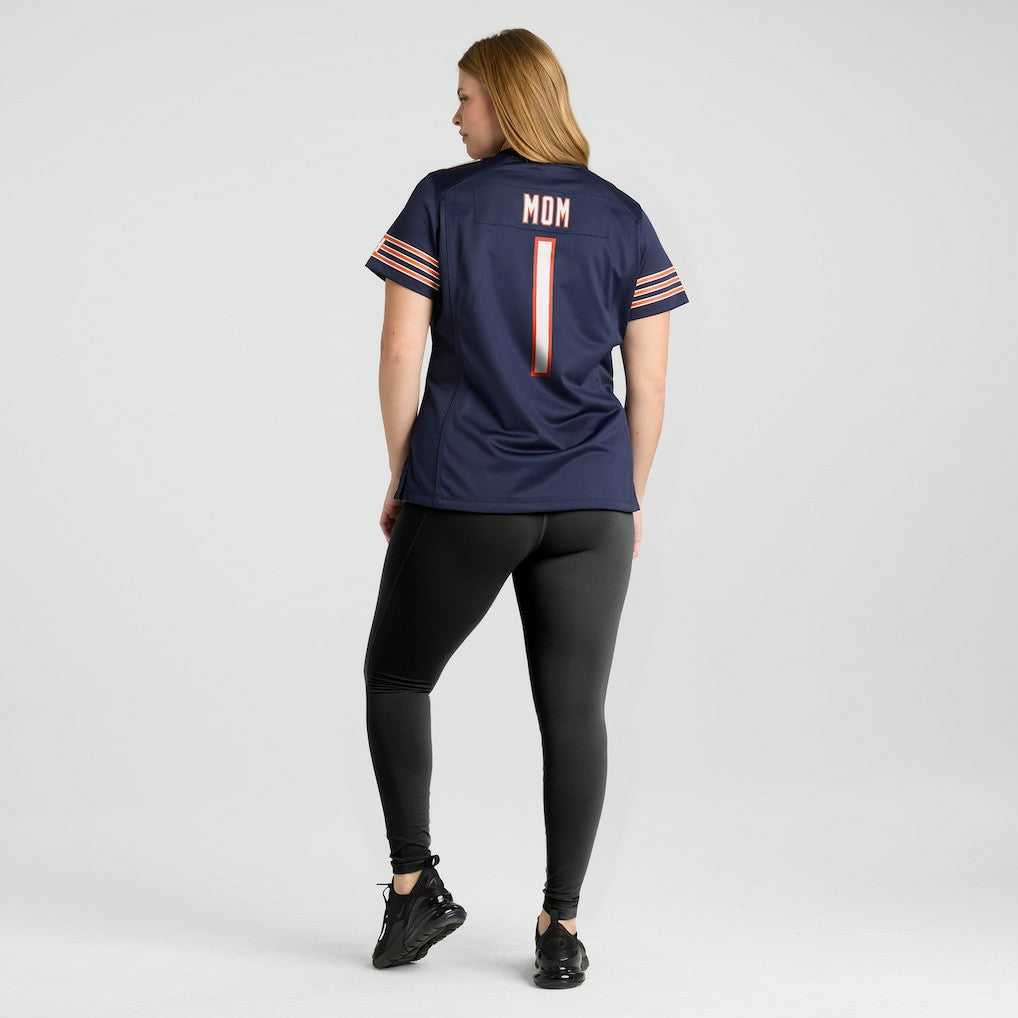 Number 1 Mom Chicago Bears Women's Game Jersey Navy