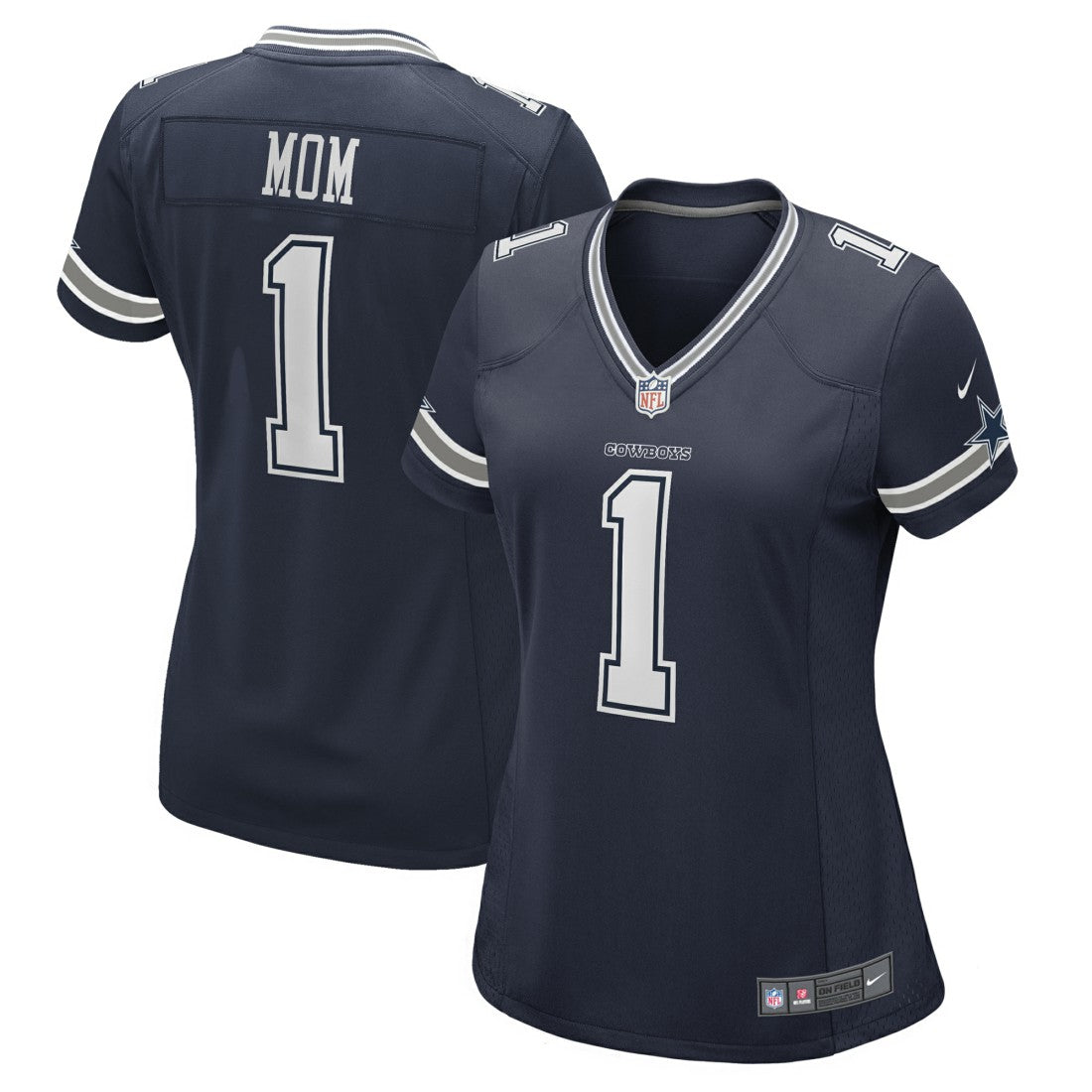 Number 1 Mom Dallas Cowboys Women's Game Jersey Navy