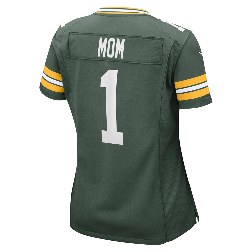 Number 1 Mom Green Bay Packers Women's Game Jersey Green