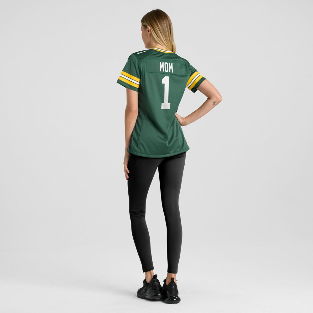 Number 1 Mom Green Bay Packers Women's Game Jersey Green