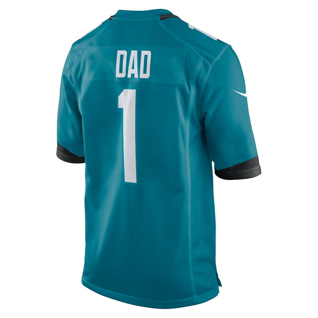 Number 1 Dad Jacksonville Jaguars Game Jersey Teal