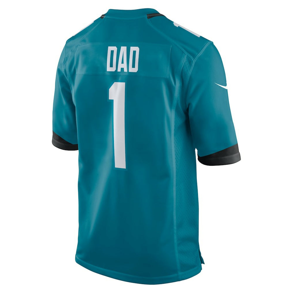 Number 1 Dad Jacksonville Jaguars Game Jersey Teal