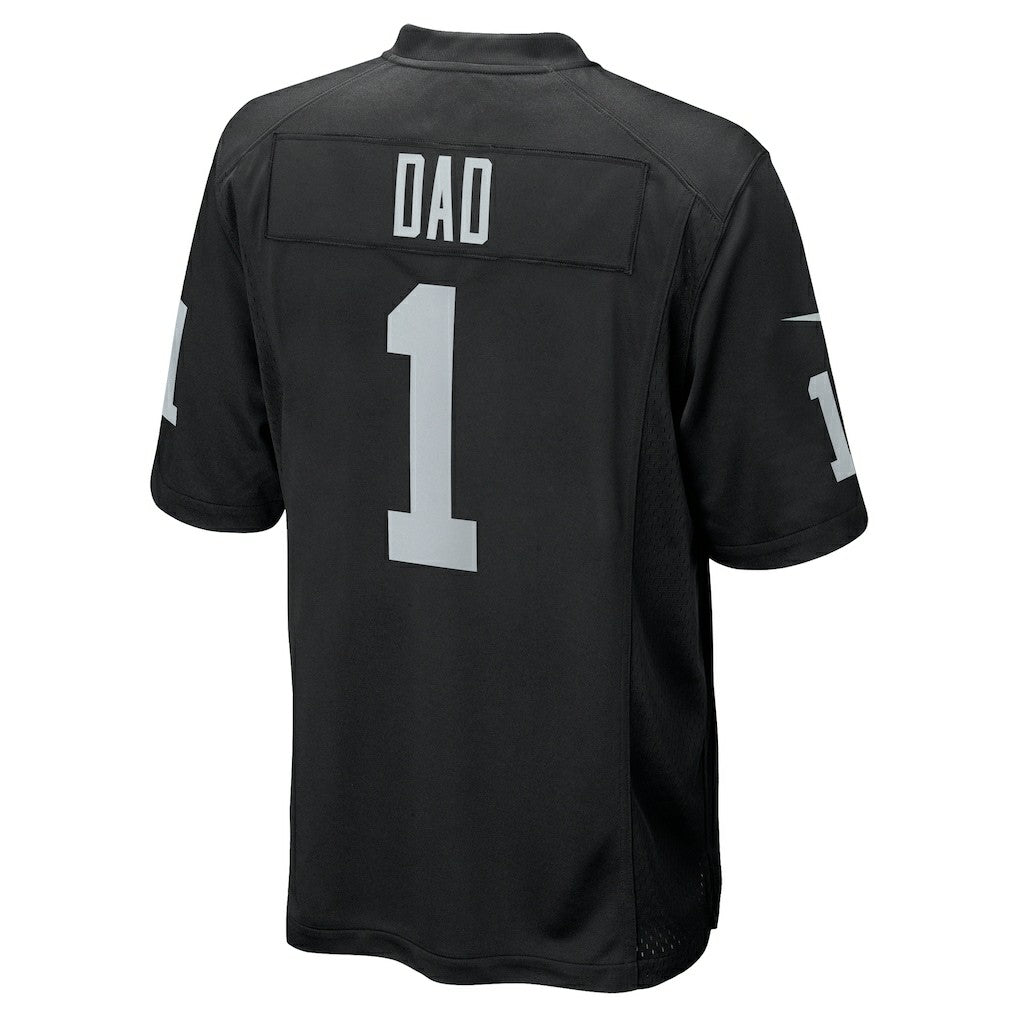 Number 1 Dad Las Vegas Raiders Game Jersey Black