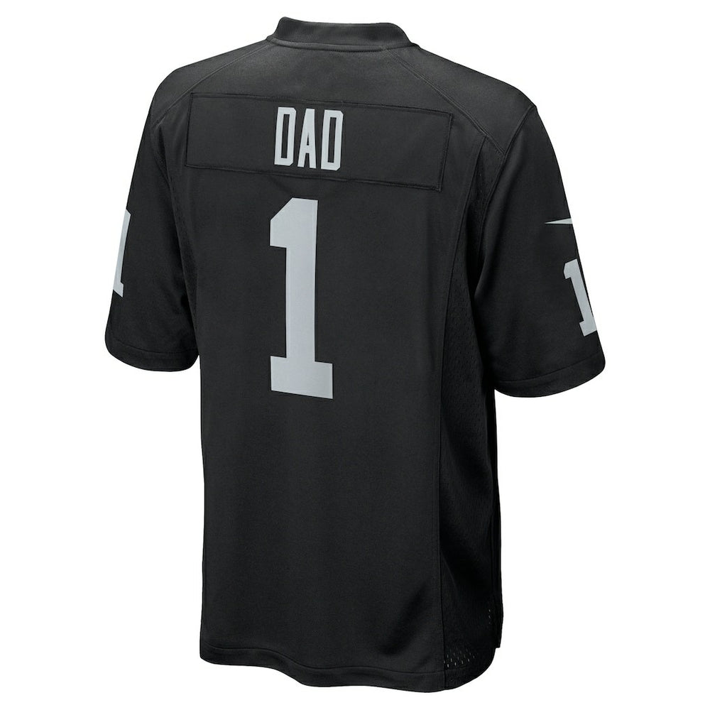 Number 1 Dad Las Vegas Raiders Game Jersey Black