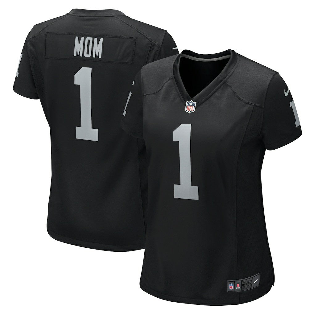 Number 1 Mom Las Vegas Raiders Women's Game Jersey Black