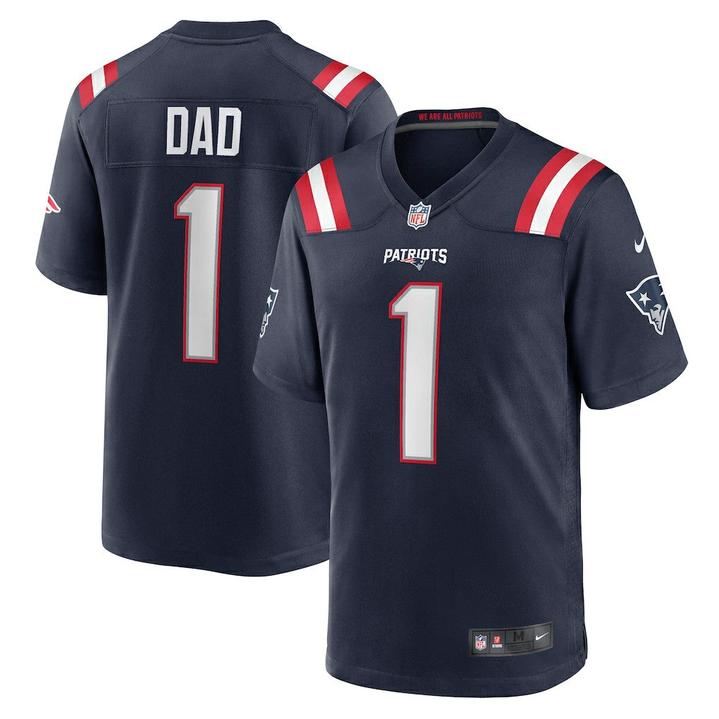 NFL Number 1 Dad New England Patriots Game Jersey - Navy