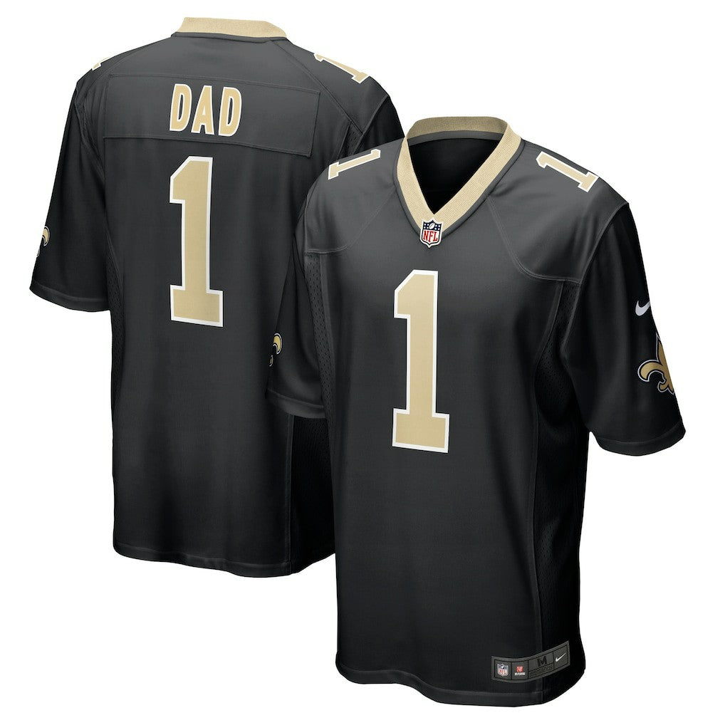 Number 1 Dad New Orleans Saints Game Jersey Black