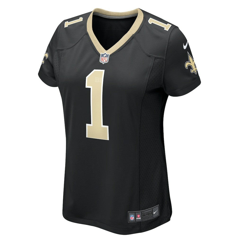 Number 1 Mom New Orleans Saints Women's Game Jersey Black