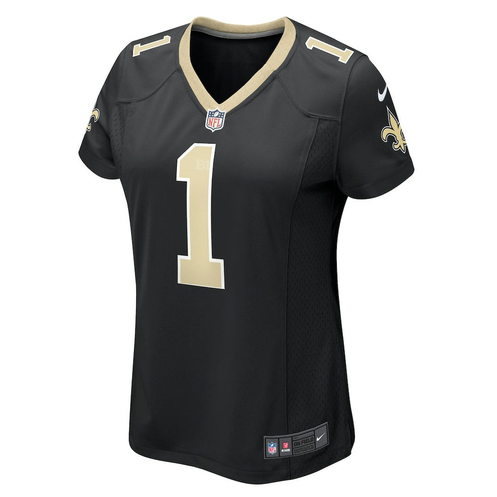Number 1 Mom New Orleans Saints Women's Game Jersey Black