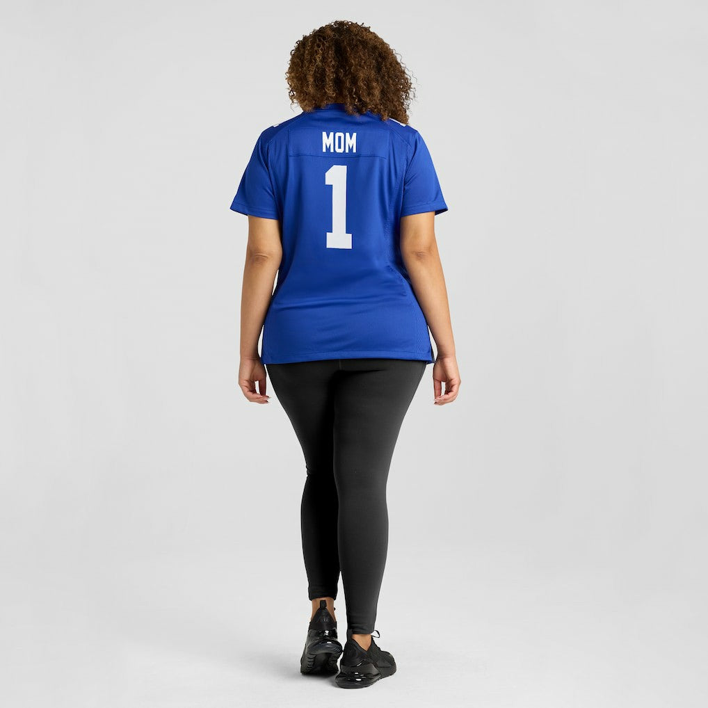 Number 1 Mom New York Giants Women's Game Jersey Royal