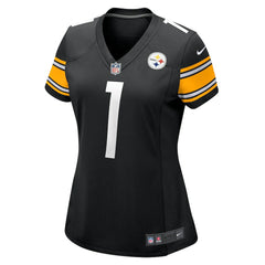 Number 1 Mom Pittsburgh Steelers Women's Game Jersey Black