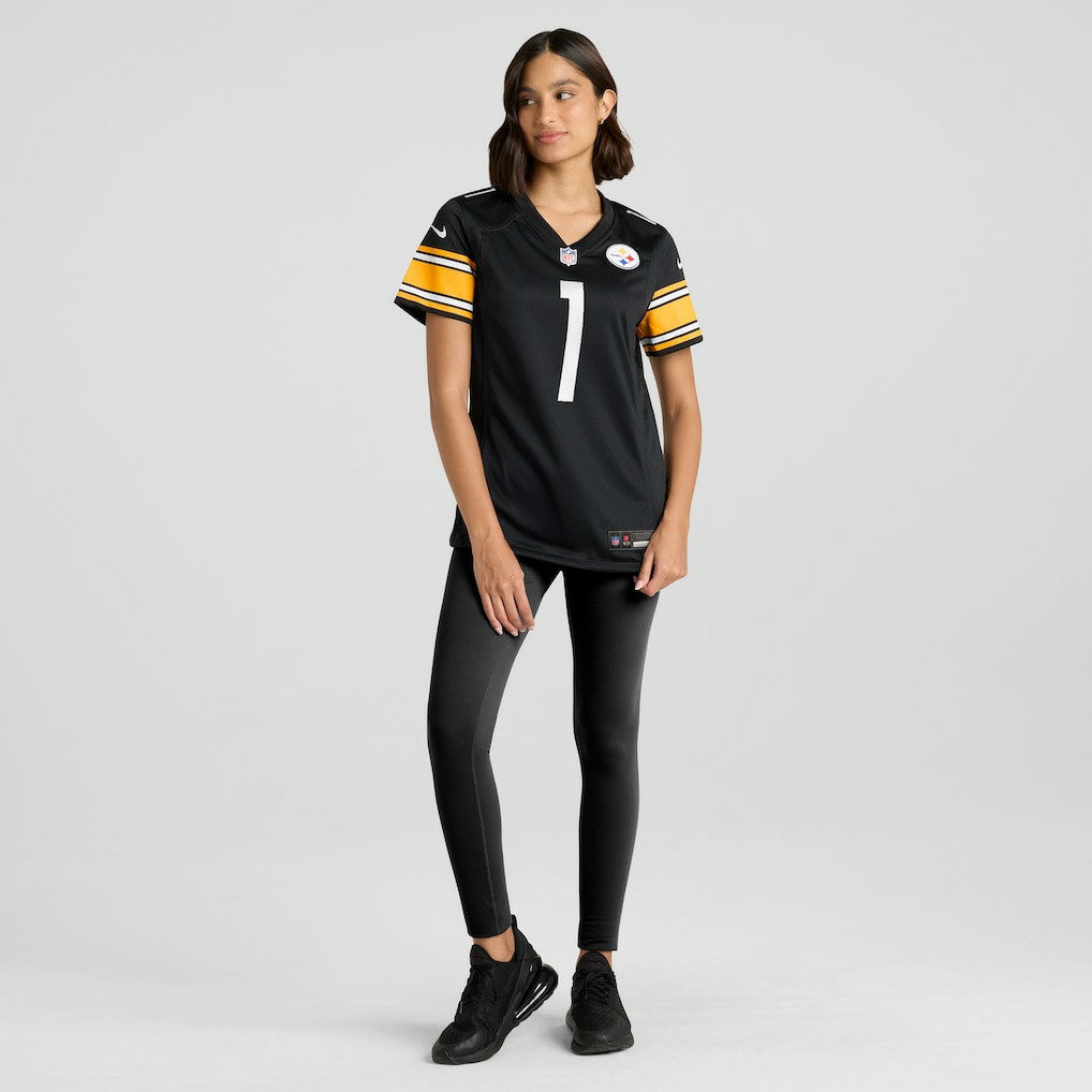 Number 1 Mom Pittsburgh Steelers Women's Game Jersey Black