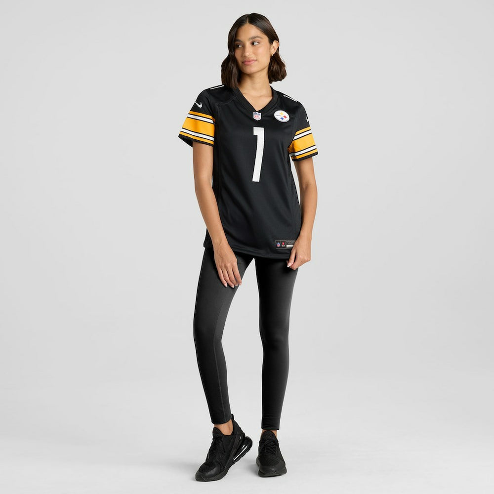 Number 1 Mom Pittsburgh Steelers Women's Game Jersey Black