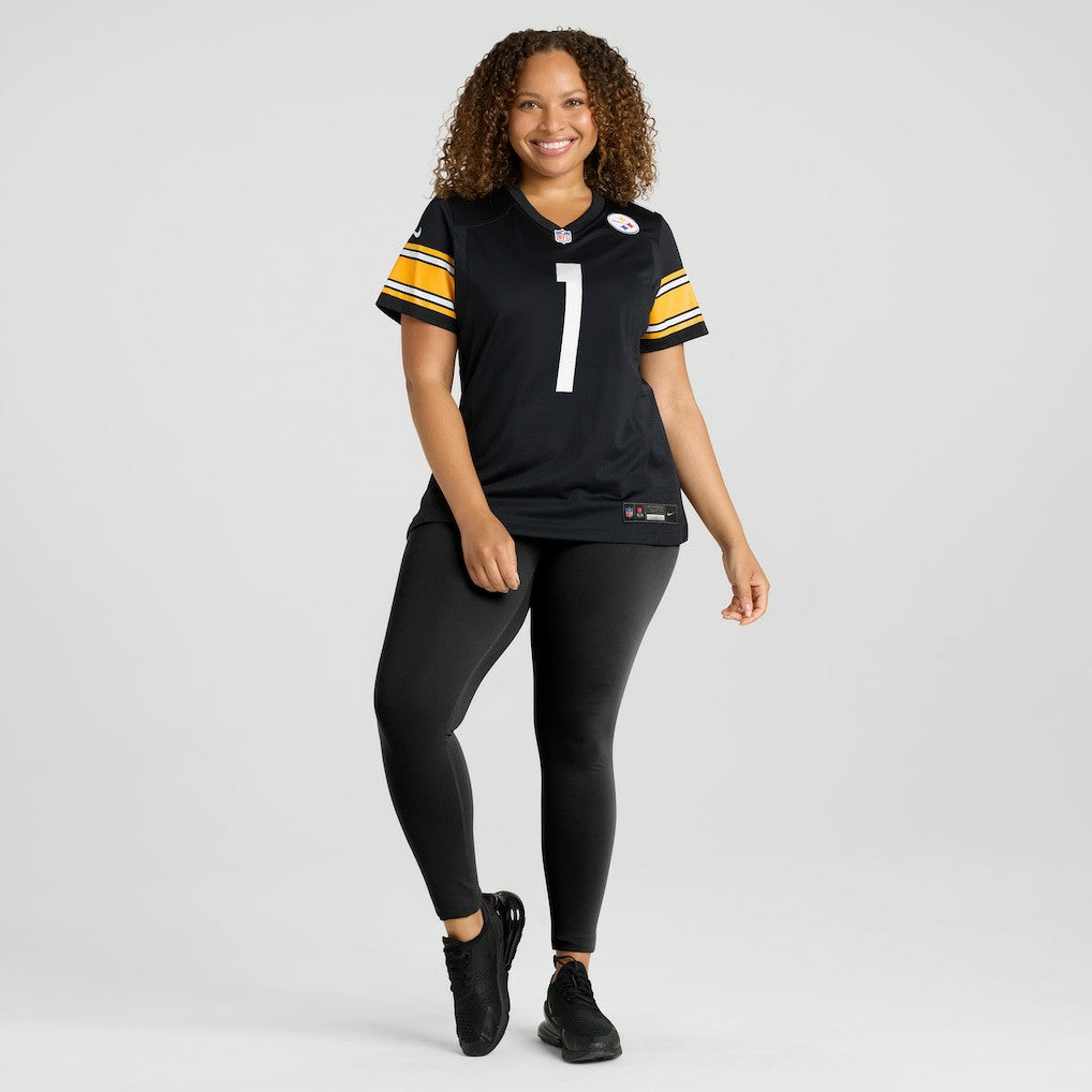Number 1 Mom Pittsburgh Steelers Women's Game Jersey Black