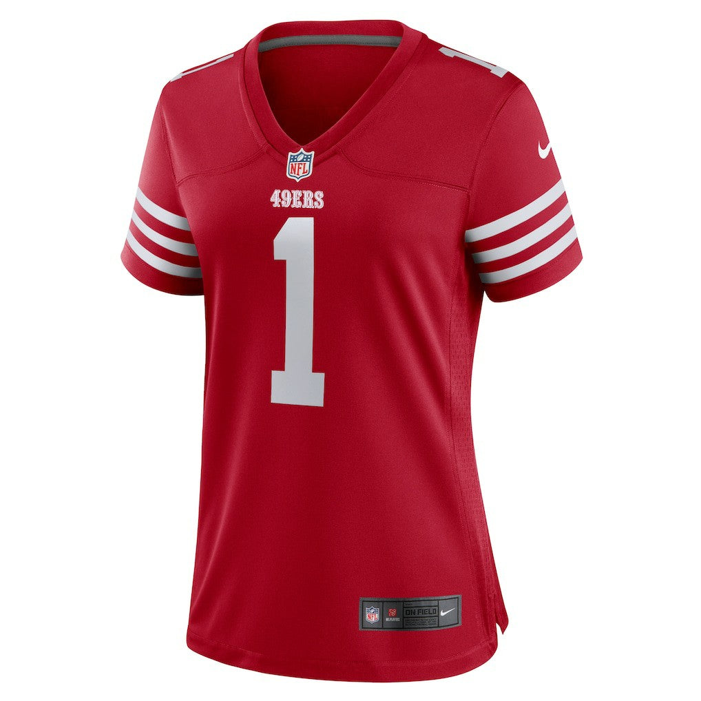 Number 1 Mom San Francisco 49ers Women's Game Jersey Scarlet