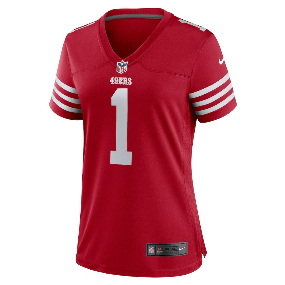 Number 1 Mom San Francisco 49ers Women's Game Jersey Scarlet