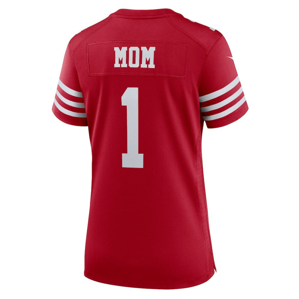 Number 1 Mom San Francisco 49ers Women's Game Jersey Scarlet