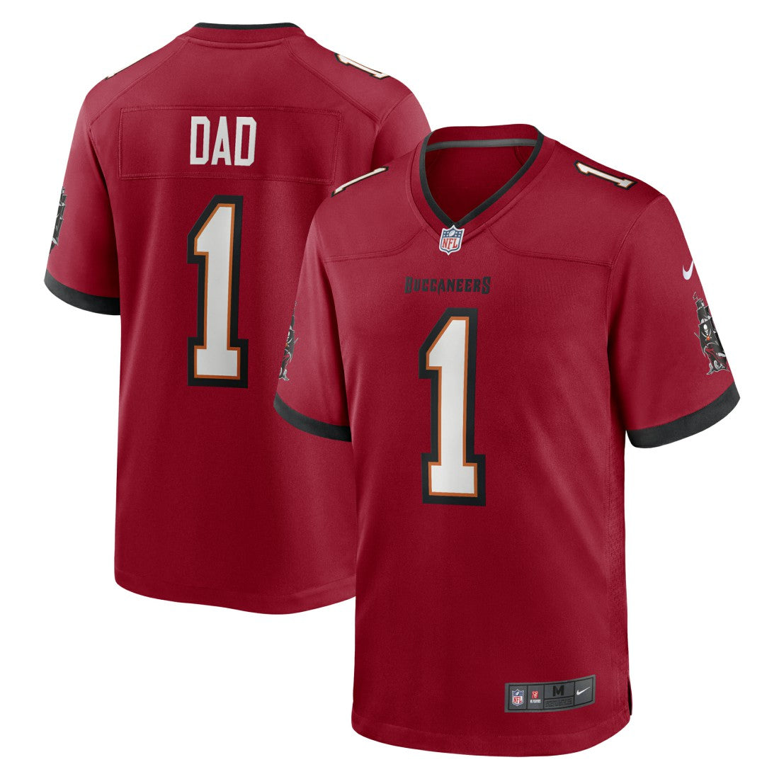 Number 1 Dad Tampa Bay Buccaneers Game Jersey Red