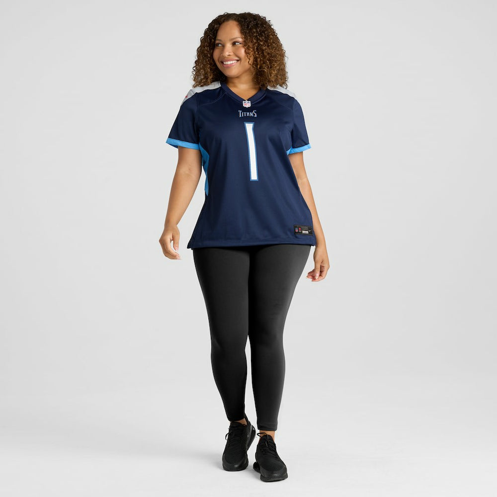 Number 1 Mom Tennessee Titans Women's Game Jersey Navy