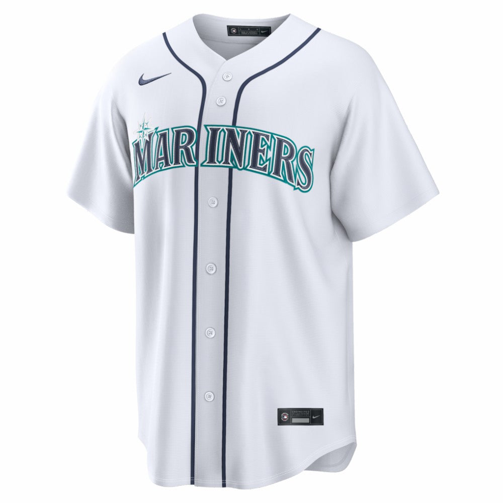 Seattle Mariners Nike Home Replica Custom Jersey - White Jerseys