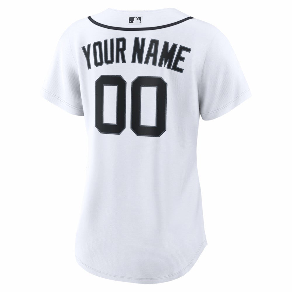Detroit Tigers Nike Women's Home Replica Custom Jersey - White Jerseys